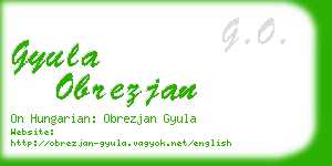 gyula obrezjan business card